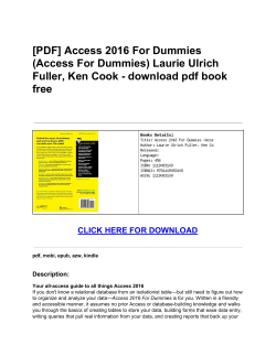 Access 2016 For Dummies
