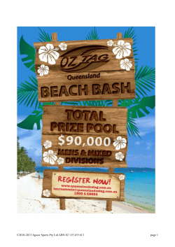 2013 beach bash series - team registration sheet