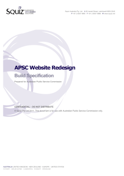 Cover page heading 1 - Australian Public Service Commission
