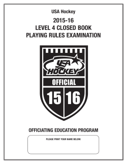 2015-16 level 4 closed book playing rules examination