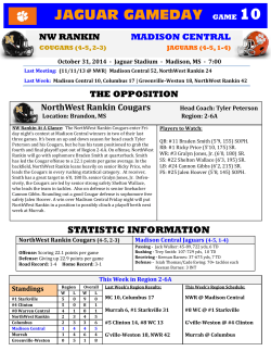 jaguar gameday game 10 - Madison Central | Big Blue