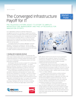 The Converged Infrastructure Payoff for IT