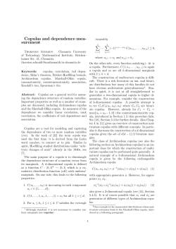 Copulas and dependence mea