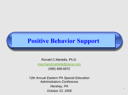 Positive Behavior Support Power Point