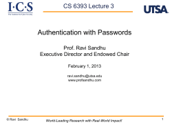 Authentication with Passwords