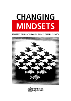 mindsets - World Health Organization