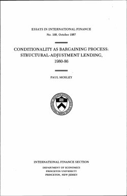 conditionality as bargaining process: structural
