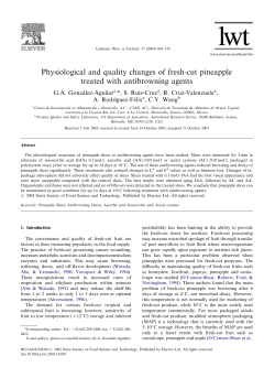 Physiological and quality changes of fresh