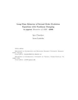 Long-Time Behavior of Second Order Evolution Equations