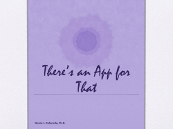 There*s an App for That Part 1