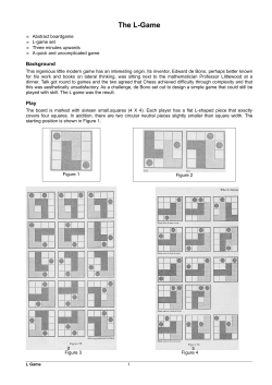 The L-Game - bilkent cte
