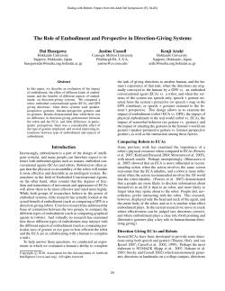 The Role of Embodiment and Perspective in Direction