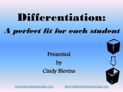 Differentiation - Blevins Enterprises