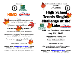 High School Tennis Singles Challenge at the Lake