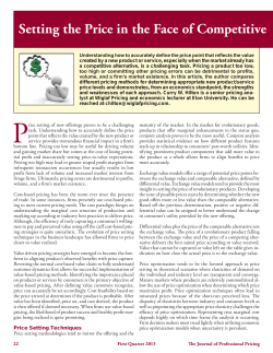 Setting the Price in the Face of Competitive Substitutes