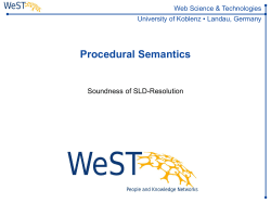 SLD-Derivation - Institute for Web Science and Technologies