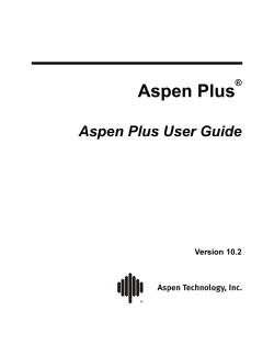 ASPEN PLUS&reg; User Guide