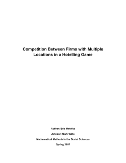 Competition Between Firms with Multiple Locations in a Hotelling