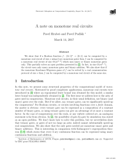 A note on monotone real circuits