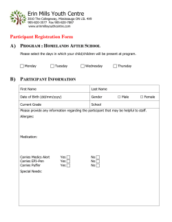 Participants Registration Form