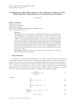 Evolutionary Algorithm based on the Automata Theory for the Multi