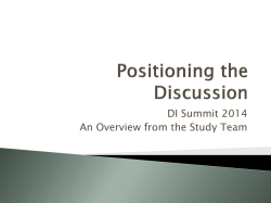 Positioning the Discussion - Leadership Council for Digital