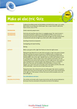 Make an electric Quiz - Discover Primary Science
