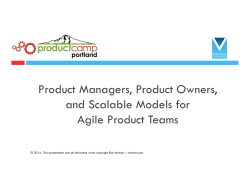 Product Managers, Product Owners, and Scalable Models for Agile