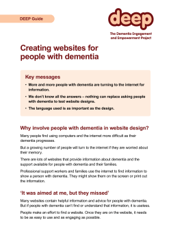 Creating websites for people with dementia