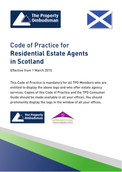 Code of Practice for Residential Estate Agents in