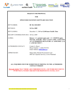 Supplies RFP Template