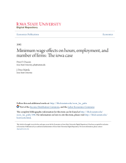 Minimum wage effects on hours, employment, and number of firms