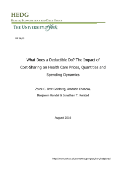 The Impact of Cost-Sharing on Health Care Prices, Quantities and