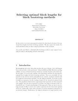 Selecting optimal block lengths for block bootstrap methods