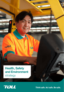 Health, Safety and Environment strategy