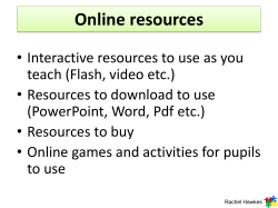 Online resources