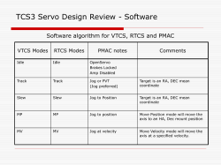 TCS3 Servo Design Review