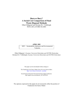Burn or Bury? A Social Cost Comparison of Final Waste Disposal