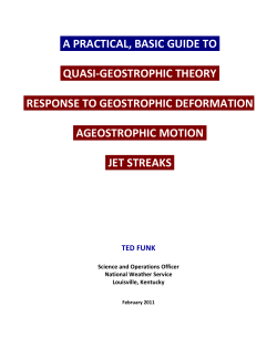 a practical, basic guide to quasi-geostrophic theory response to