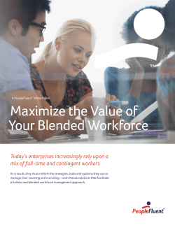 Maximize the Value of Your Blended Workforce