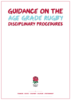 disciplinary procedures age grade rugby guidance on the