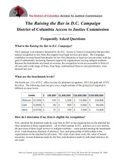 FAQ - DC Access to Justice Commission