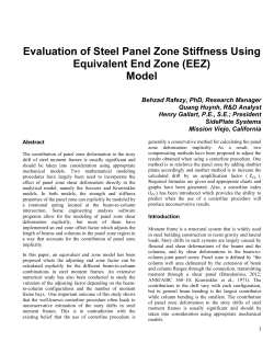 Evaluation of Steel Panel Zone Stiffness Using Equivalent End Zone