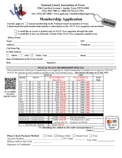 Membership Application - National Guard Association of Texas