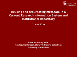 University of Aberdeen - Repositories Support Project