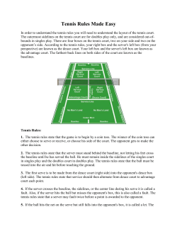 Tennis Rules Made Easy - Saratoga Springs Tennis