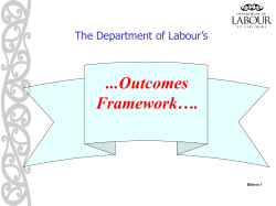 DoL`s Outcomes Framework