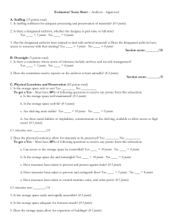 Evaluators` Score Sheet &ndash; Archives - Approved A. Staffing (15 points