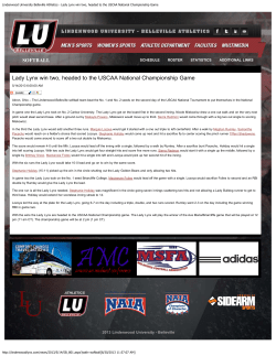 Lady Lynx win two, headed to the USCAA National Championship