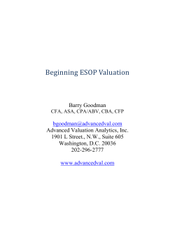 executive compensation in an esop company